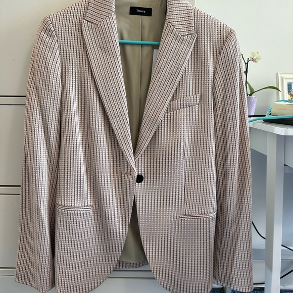 Theory Blush Multi Stratton Knit Blazer - Picture 6 of 9